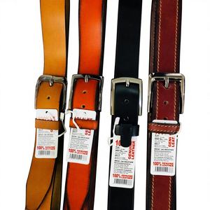 Boucle carrée réglable et confortable en cuir de vache vintage, fantaisie, pour garçons, avec logo personnalisé imprimé, en acier, écologique, durable, accessoire - Product Image 1