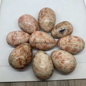 Œuf de cristal de pierre de soleil naturelle poli, pierre précieuse de guérison pour le Reiki, la méditation, les chakras et la décoration intérieure - Vente en gros - Product Image 6