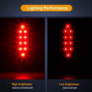 2 Luces LED Ovaladas Impermeables IP65 para Freno y Traseras, 10 LED, Lámpara de Freno y Señal de Giro para Vehículos - Product Image 3
