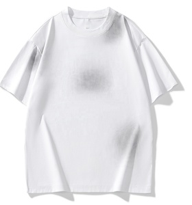 Nueva Camiseta con Estampado Personalizado y Lavado Ácido, Color Morado Sólido, Corte Holgado y Cuadrado, Camisetas para Hombre - Product Image 1