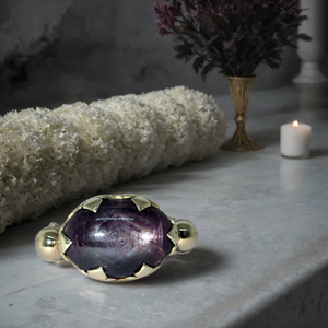 Anillo de Plata de Ley 925 Hecho a Mano, Dos Tonos, con Rubí Moissanita en Engaste de Bisel, Anillos de Moda, Eternidad, Vermeil para Bodas - Product Image 1