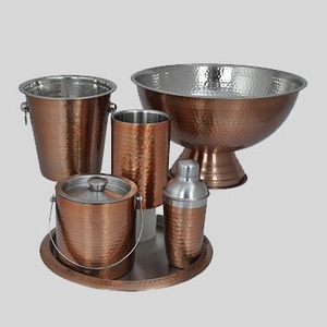 Ensemble de shaker à cocktails en acier inoxydable avec passoire intégrée, gobelet mélangeur et plateau pour bar à domicile, restaurant, fête - Product Image 6