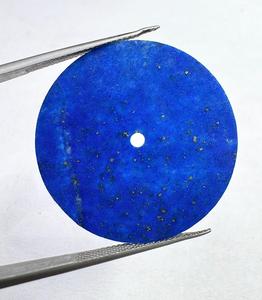 Esfera de Reloj Azul Real Lapislázuli de 30.50mm x 0.60mm, Disco Hecho a Mano con Orificio Central de 2mm, Tamaño/Grosor Personalizable para Relojería K - Product Image 2