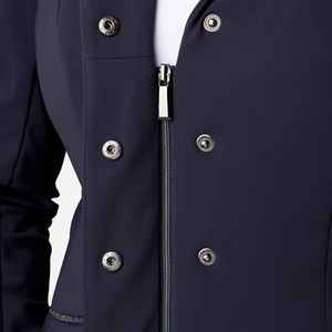 Veste d'équitation bleu marine personnalisée pour femme 2026, en polyester et coton, pour le saut d'obstacles, coupe classique, manches longues - Product Image 3