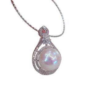Collier en argent S925 pour femmes, style japonais et coréen, style forêt, pièce ronde douce et légère, pendentif et breloque en perle personnalisé - Product Image 5