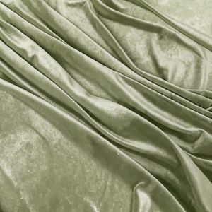 Soft Pista Color Velvet Fabric Modern 100% Polyester Wrinkle Resistant Breathable 130 GSM Medium Weight Elegant Women Dress - Product Image 1