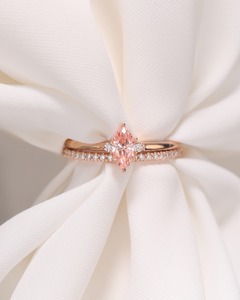 Bagues en or de luxe pour femmes avec diamants de laboratoire IGI taille marquise brillante, 14K 18K, pour fiançailles, mariage, bijoux de mariée - Product Image 4