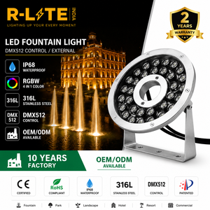 6W RGB Colorful Underwater LED <b>Light</b> Stainless Steel Tempered Glass IP68 Waterproof Square for Pool Fountain Decorative Water - Product Image 5