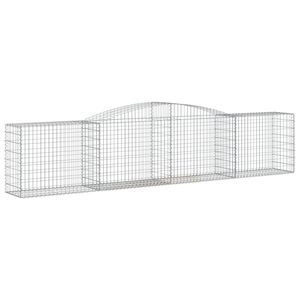 Cesta arqueada de gaviones en hierro galvanizado Tamaño de 157,5 "x 19,7" x 31,5 "/39,4" para suministros de jardín - Product Image 2