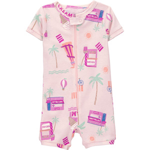 Pijama de Bambú Ecológico para Bebé, Mono de Una Pieza con Estampado Personalizado, Manga Corta, Cremallera YKK, Body Suave para Recién Nacido, Venta al por Mayor - Product Image 3