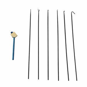 Juego de 7 agujas de gancho para cuchilla laríngea con mango, laringotomo, herramientas médicas neuroquirúrgicas de alta calidad, aprobadas por la CE - Product Image 1