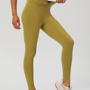 Hot Selling Women's Gym Yoga Pants Breathable High Waist Leggings for Fitness & Running <b>Knitted</b> Sports <b>Tights</b> - Product Image 1