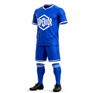 Tenue d'équipe de football personnalisée, confectionnée en tissu polyester de qualité supérieure avec propriétés de gestion de l'humidité et un aspect professionnel - Product Image 3