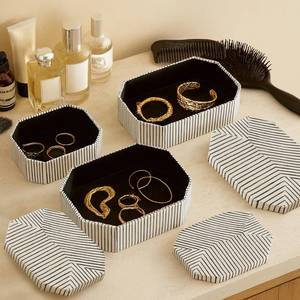 Decorative <b>Storage</b> Boxes Octagonal Jewelry Box Modern Home Organizer Keepsake Container Set Minimalist Bone Inlay Decorative Box - Product Image 3
