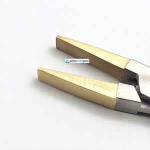 Pince à bec plat en laiton pour piercing – Outil de perçage à mâchoires lisses et non-abrasives pour bijoux de piercing corporel, pince à bec plat sans dents - Product Image 2