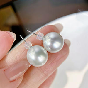 <b>Edison</b> S925 Silver Ring & Pearl Earrings Wholesale 10-11mm White Round Freshwater Pearls with Strong <b>Light</b> & Fine Flaws - Product Image 2