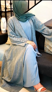 Best2026 Dubai Abaya for Women Hand Work Front Open Embroidery Traditional Islamic Clothing and Accessory Designed for Muslims - Product Image 4