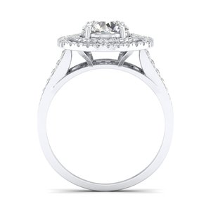 REYES - Anillos de Compromiso de Plata de Ley 925 con Moissanita Chapada en Oro Blanco de 14K, Joyería Fina Original, Regalo de Boda - Product Image 4