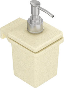 Distributeur de savon carré noir mat mural rechargeable pour shampoing et après-shampoing, avec pompe, pour rangement de douche - Product Image 3