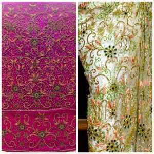 Nueva Tela George India Nigeriana de Moda, Ecológica, Bordada con Cuentas, de Poliéster de Alta Calidad, Elegante, Holgada, con Mangas Raglán - Product Image 5