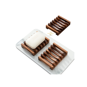 Jabonera de Bambú Natural Ecológica con Ranuras de Drenaje para Baño y Cocina - Product Image 1