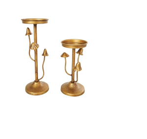 Unique Wedding Table Decorations Metal Candlestick Taper Gold Colored Handmade Candle Holder Stand for Christmas Decoration - Product Image 1