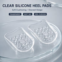 Vente en gros de coussinets de talon en gel transparent, inserts empilables réglables, semelles rehausseuses invisibles pour hommes et femmes, pour baskets et bottes