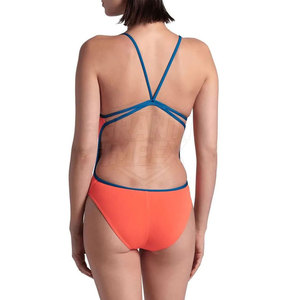 Maillot de bain une pièce brésilien pour femme, coupe confortable, couleur unie, tissu polyester/nylon doux et respirant, couleurs et tailles personnalisables - Product Image 3