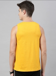 Débardeur jaune sans manches pour homme, imprimé « No Days Off », col rond, décontracté, respirant, en coton, pour l'entraînement - Product Image 4