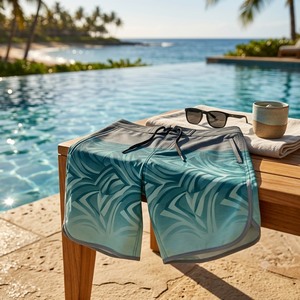 Pantalones Cortos Casuales para Hombre, Cierre con Botones, para Deportes Acuáticos, Surf y Natación, Ecológicos, Transpirables, de Secado Rápido, Corte Medio - Product Image 3