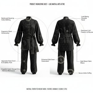 Uniforme de Karate, Tai Chi y Kung Fu Personalizado en Oferta, Diseño de Logotipo Personalizado, Traje de Artes Marciales de Manga Larga con Pantalones - Product Image 2