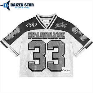 Maillot de football en mesh unisexe personnalisé avec nom d'équipe, imprimé par sublimation, 100% polyester respirant, séchage rapide, antibactérien, anti-UV, DSI - Product Image 4