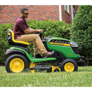 Tondeuse à gazon électrique avec hauteur de coupe réglable, tracteur de jardin à batterie pour une gestion efficace du gazon - Product Image 4