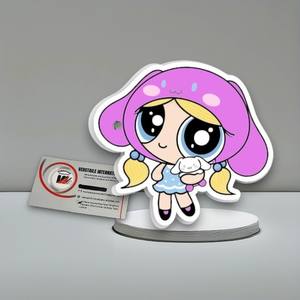 Nouvelle Arrivée : Plaque Magnétique pour Extensions de Cils en Acier Inoxydable, Motifs Personnalisés Mignons (Fleur, Carré, Cœur, Papillon) - Power Puff Girl - Product Image 1