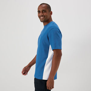<b>Mens</b> Blue Short Sleeve Crew Neck Cotton T-<b>Shirt</b> Custom Logo OEM ODM Wholesale Apparel - Product Image 5