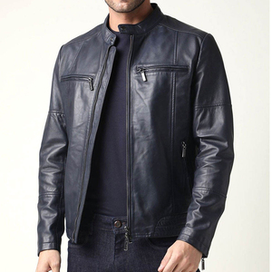 Chaqueta de cuero napa para hombre al por mayor con botones a presión para marcas de ropa masculina, proveedor de fábrica para pedidos al por mayor - Product Image 4