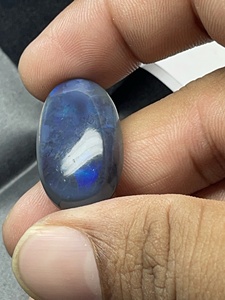 Haut Grade Naturel Bleu Feu Opale Australienne Pierre Ovale Forme Cabochons de Pierres Précieuses Naturelles - Product Image 4