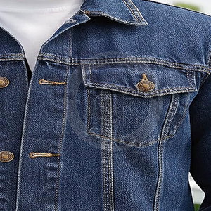 Service OEM, vente en gros, veste en jean pour homme, meilleur design, légère, couleur personnalisée, veste en jean pour homme - Product Image 4