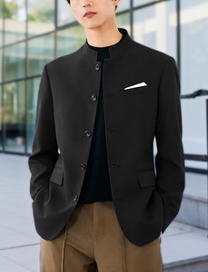 Veste traditionnelle allemande pour homme, style bavarois Janker, col montant, fermeture à boutons décoratifs, tenue formelle alpine pour occasions spéciales - Product Image 6
