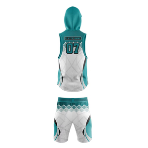 Custom Sublimated Compression Flag Football Jersey Hoodie <b>Set</b> Plus Size 100% Polyester Short Sleeve All Seasons - Product Image 2