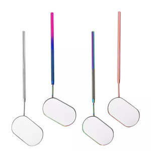 Espejo de Mano para Maquillaje de Pestañas, Iluminado, con Aumento, Plegable, de Acero Inoxidable, Color Personalizado - Product Image 6