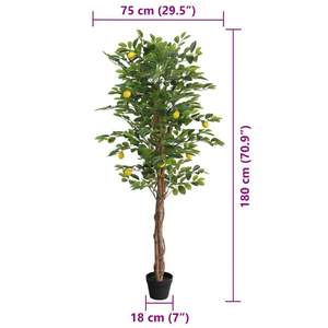 Árbol Artificial de Limón Verde Grande de Polipropileno, Producto de Categoría Premium con Aspecto de Madera de Eucalipto - Product Image 5