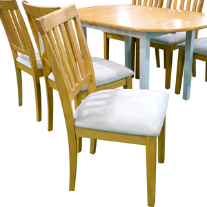 Juego de mesa de comedor y 4 sillas de Roble Marrón Claro moderno, muebles de cocina de madera personalizables de Vietnam - Product Image 3