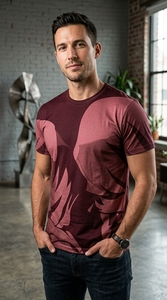 Camiseta Clásica de Poliéster para Hombre, Ajuste Cómodo, Tela Suave, Informal para Uso Diario - Product Image 4