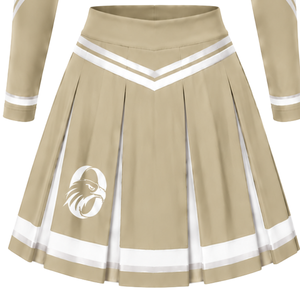 Conjunto de Uniforme Deportivo Sublimado Beige Blanco de Manga Larga con Falda Plisada para Equipos Deportivos, Entrenamiento, Práctica y Presentaciones Personalizadas - Product Image 6