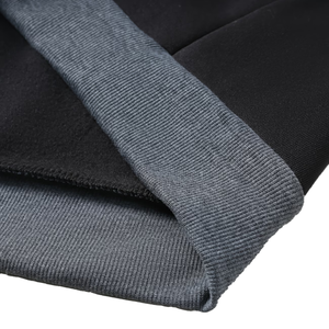 Sudadera con Capucha Negra de Alta Calidad para Hombre, Cierre de Cremallera, Poliéster/Algodón, Corte Regular, Color Sólido, Ribete Gris en la Parte Delantera, 420g, Servicio OEM - Product Image 4
