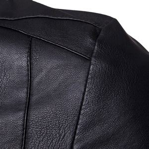 Veste en cuir brillant pour homme, fabriquée en peau de mouton de qualité supérieure. - Product Image 3
