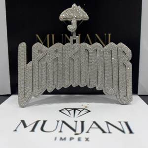 Colgante de Plata 925 con Diamante Moissanita VVS de Corte Brillante, Chapado en Plata, Certificado IGI, Estilo Hip Hop, Personalizado con Nombre para Hombre - Product Image 6