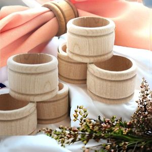 แหวนรองผ้าเช็ดปากไม้เนื้อแข็งทำมือแบบพรีเมียมรักษ์โลก ขนาดกว้าง 5 ซม. สำหรับงานเลี้ยงโรงแรม งานฉลอง งานดินเนอร์ - Product Image 4