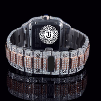 Montre de luxe en moissanite 41 mm de qualité supérieure, nouvelle arrivée, style hip-hop, avec finition de luxe et mode hip-hop, pour les commandes en gros